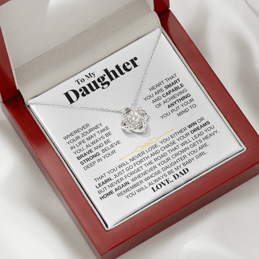 Jewelry To My Daughter - Love Knot Gift Set - From Dad- SS204LKD