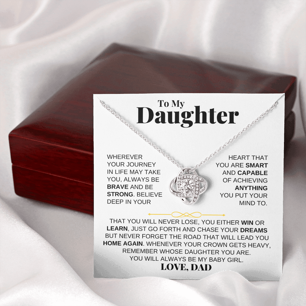 Jewelry To My Daughter - Love Knot Gift Set - From Dad- SS204LKD