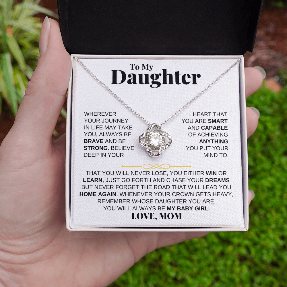 Jewelry To My Daughter - Love Knot Gift Set - From Mom - SS204LKM