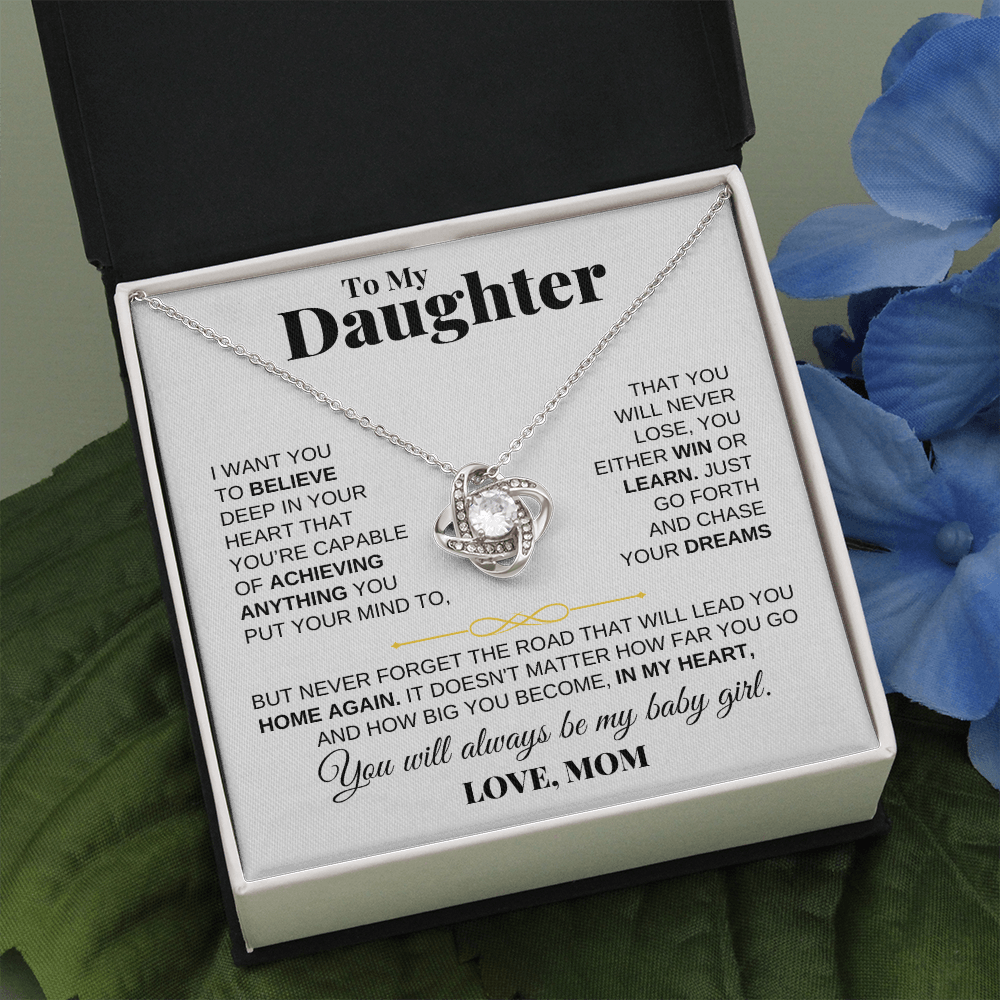 Jewelry To My Daughter - Love Knot Gift Set - From Mom - SS206LKM