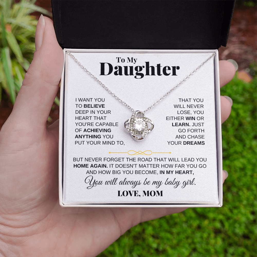 Jewelry To My Daughter - Love Knot Gift Set - From Mom - SS206LKM
