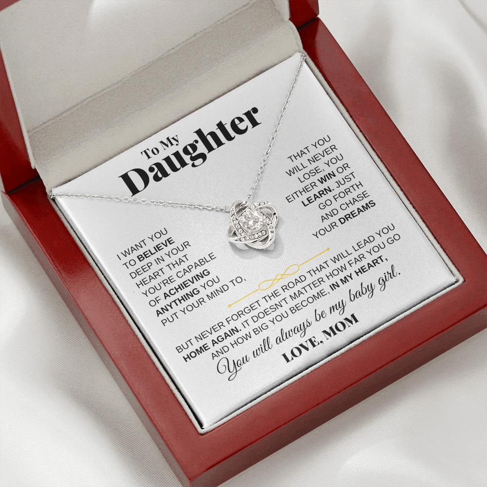 Jewelry To My Daughter - Love Knot Gift Set - From Mom - SS206LKM