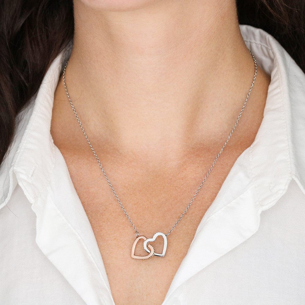 Jewelry To My Daughter - Love Mom - Interlocked Hearts Gift Set - SS426