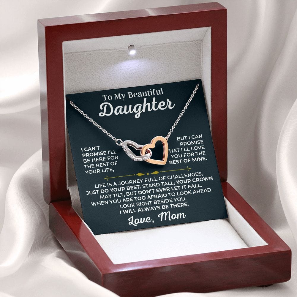 Jewelry To My Daughter - Love Mom - Interlocked Hearts Gift Set - SS426