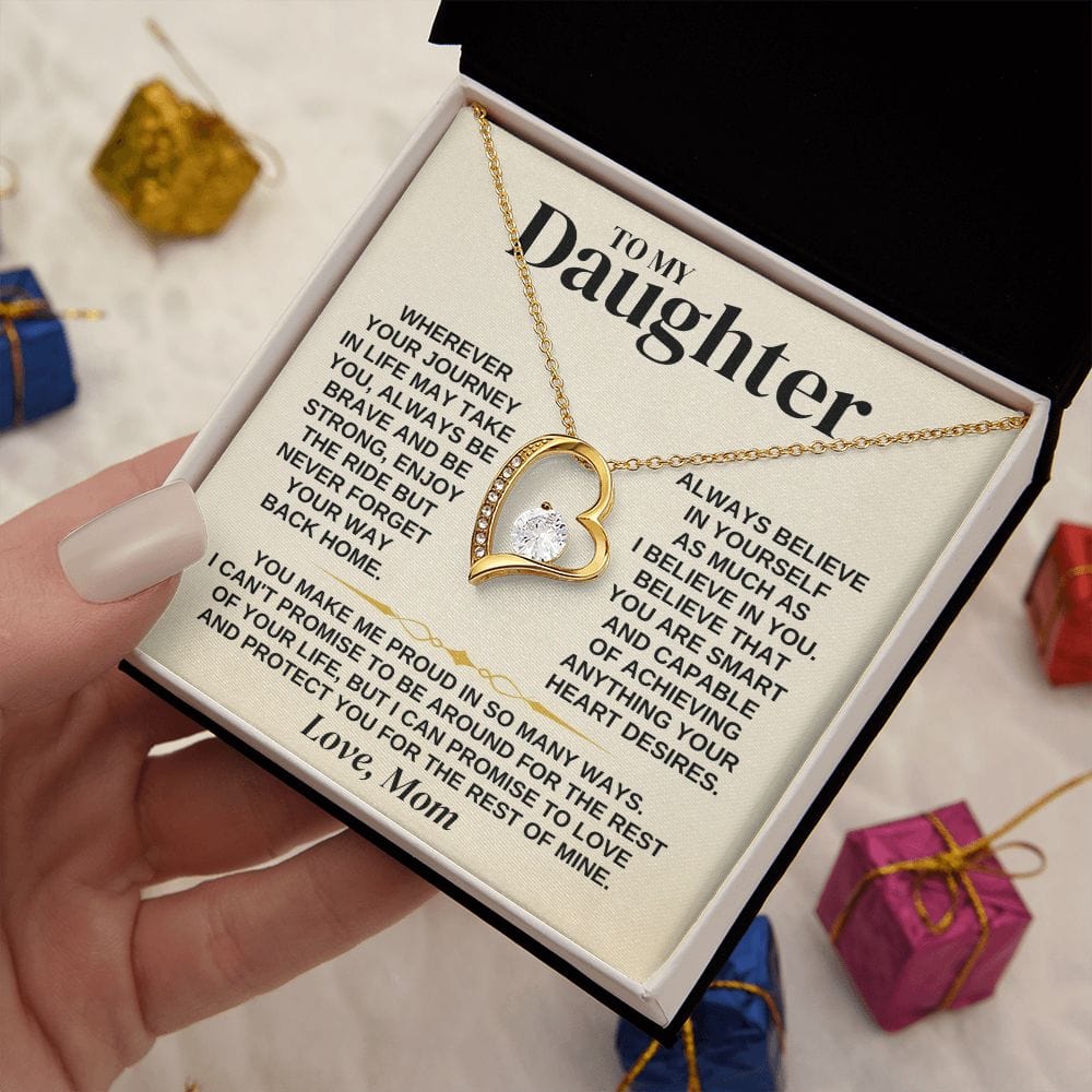 Jewelry To My Daughter - Love Mom - Necklace Gift Set - SS318M