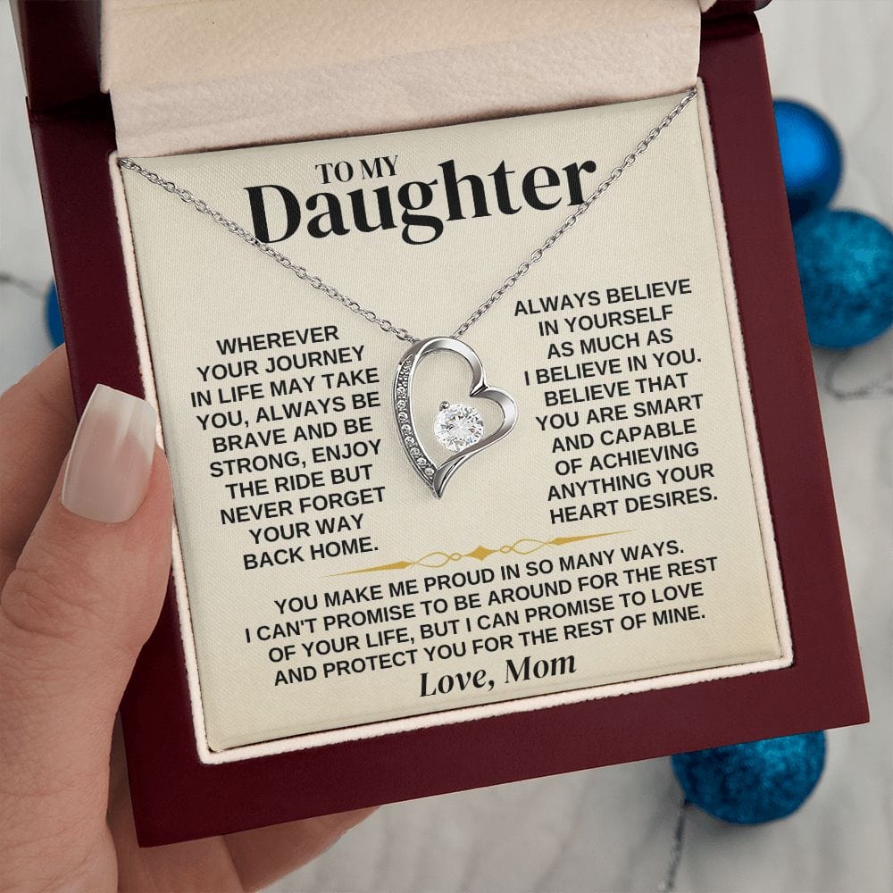 Jewelry To My Daughter - Love Mom - Necklace Gift Set - SS318M