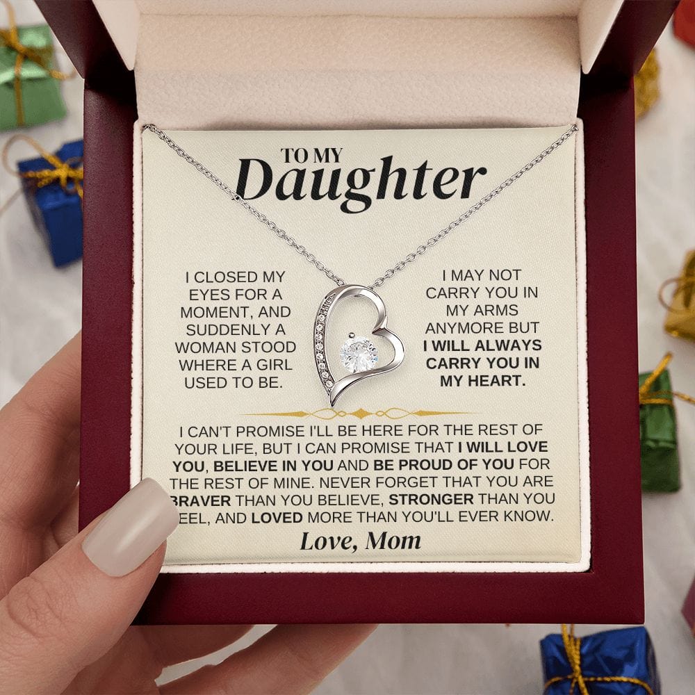 Jewelry To My Daughter - Love Mom - Necklace Gift Set - SS329DM