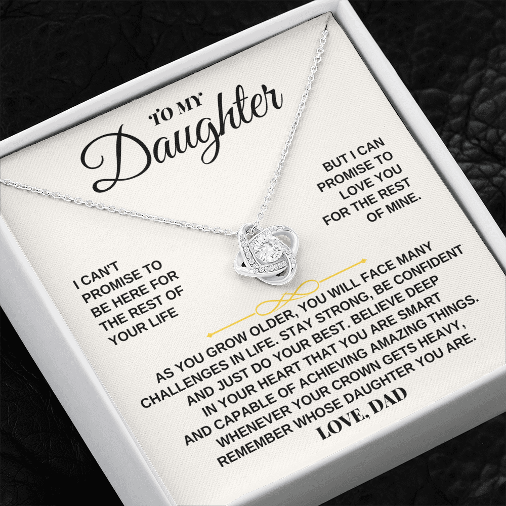 Jewelry To My Daughter - Personalized Beautiful Love Knot Gift Set - SS260