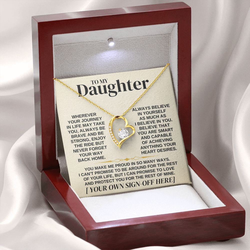 Jewelry To My Daughter - Personalized Sign-Off - Necklace Gift Set - SS318P