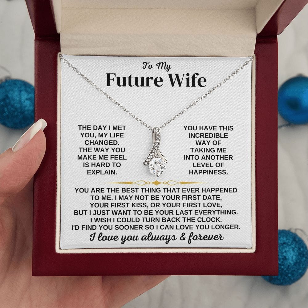 Jewelry To My Future Wife - I'd Find You Sooner - Necklace Gift Set - SS348
