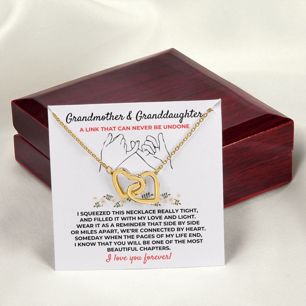 Jewelry To My Granddaughter - Beautiful Linked Hearts Gift Set - SS394