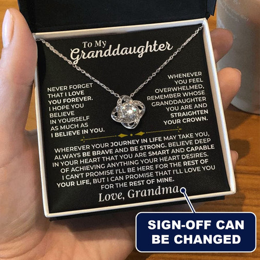 Jewelry To My Granddaughter - Beautiful Love Knot Gift Set - SS461G