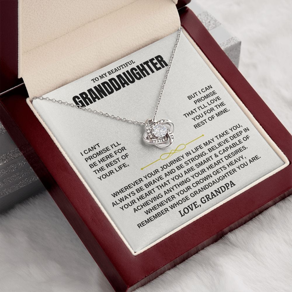 Jewelry To My Granddaughter - Personalized Love Knot Gift Set - SS117