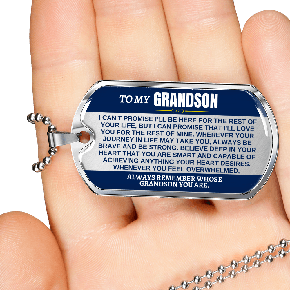 Jewelry To My Grandson - Beautiful Love Tag - Gift Set - SS293