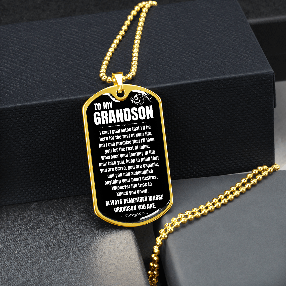 Jewelry To My Grandson - Beautiful Love Tag - Gift Set - SS99