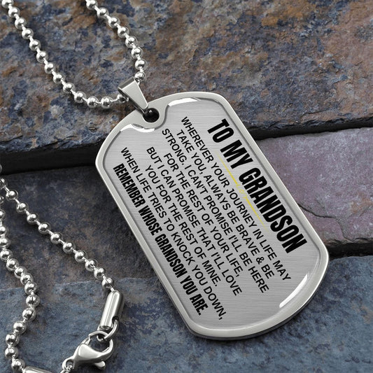 Jewelry To My Grandson - Beautiful Love Tag - SS299