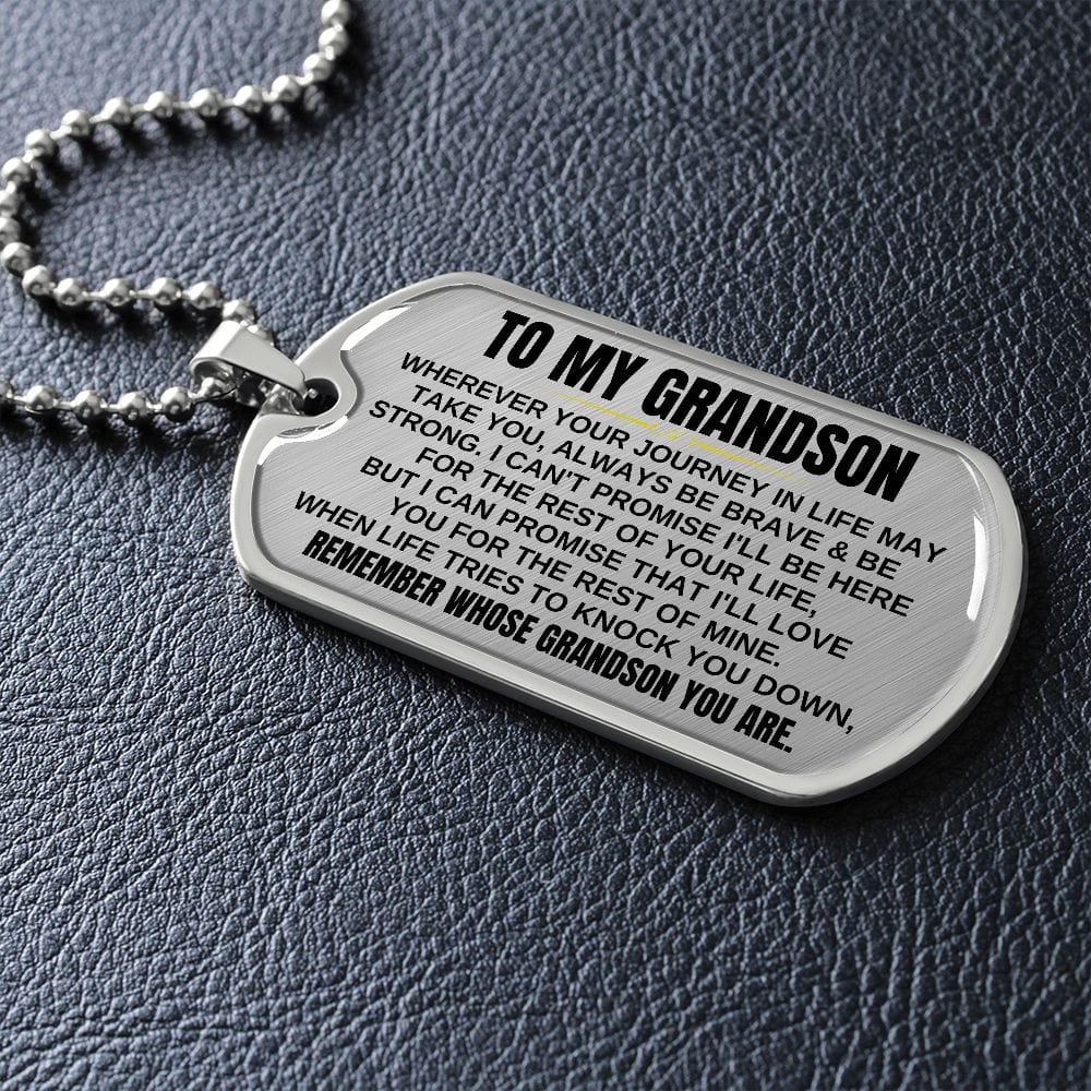 Jewelry To My Grandson - Beautiful Love Tag - SS299