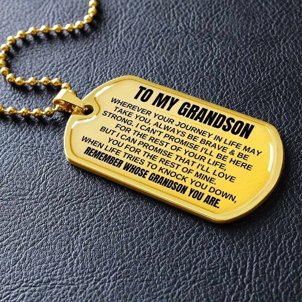 Jewelry To My Grandson - Beautiful Love Tag - SS299