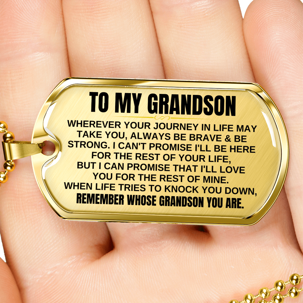 Jewelry To My Grandson - Beautiful Love Tag - SS299