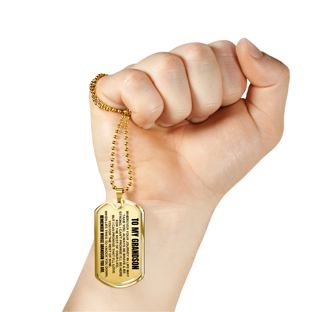 Jewelry To My Grandson - Beautiful Love Tag - SS299