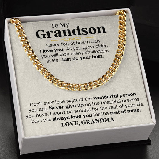 Jewelry To My Grandson - Big Dreams - Personalized Gift Set - SS223