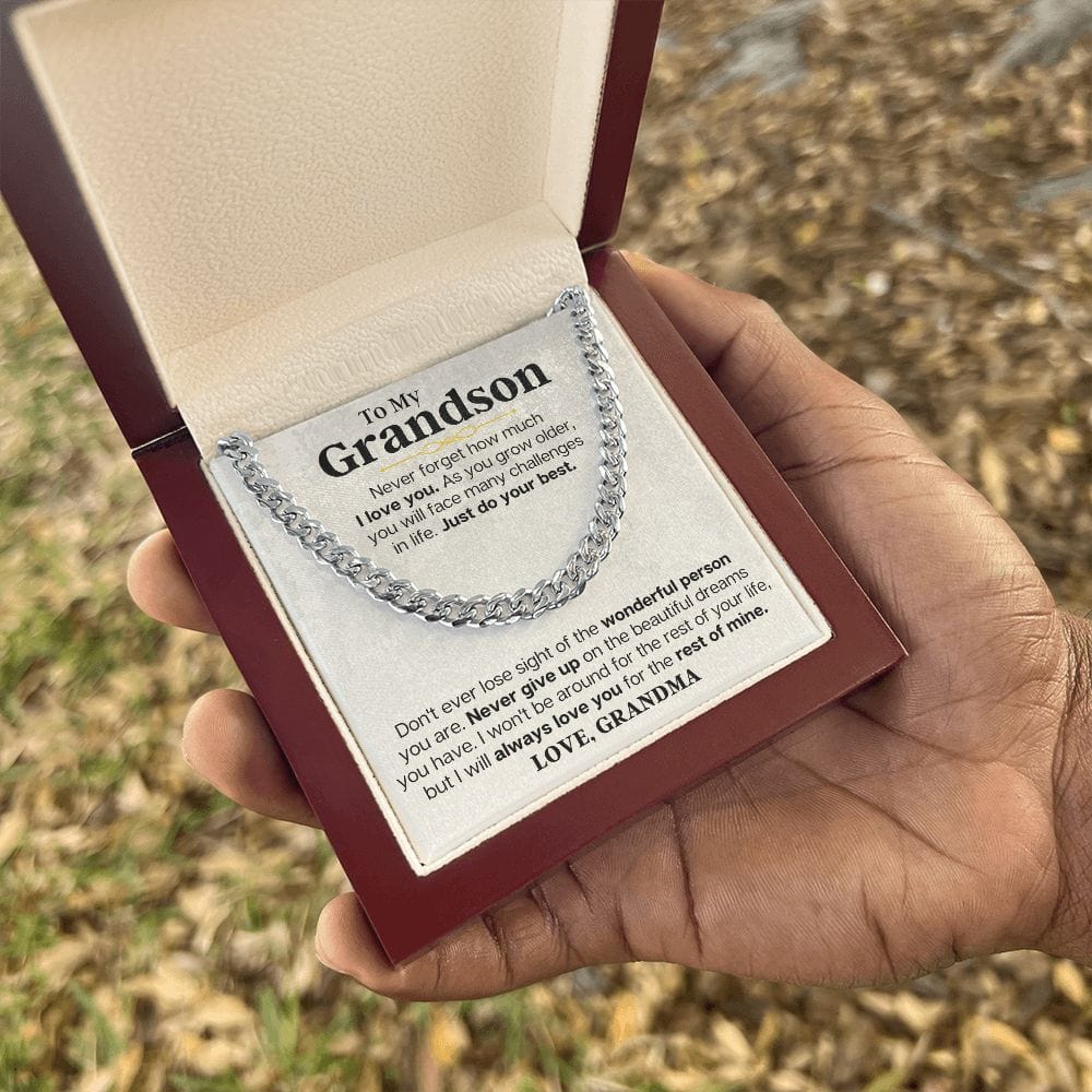 Jewelry To My Grandson - Big Dreams - Personalized Gift Set - SS223