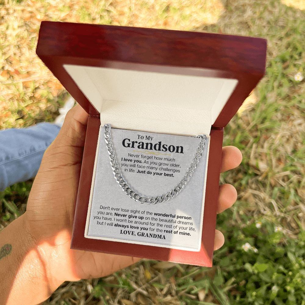 Jewelry To My Grandson - Big Dreams - Personalized Gift Set - SS223