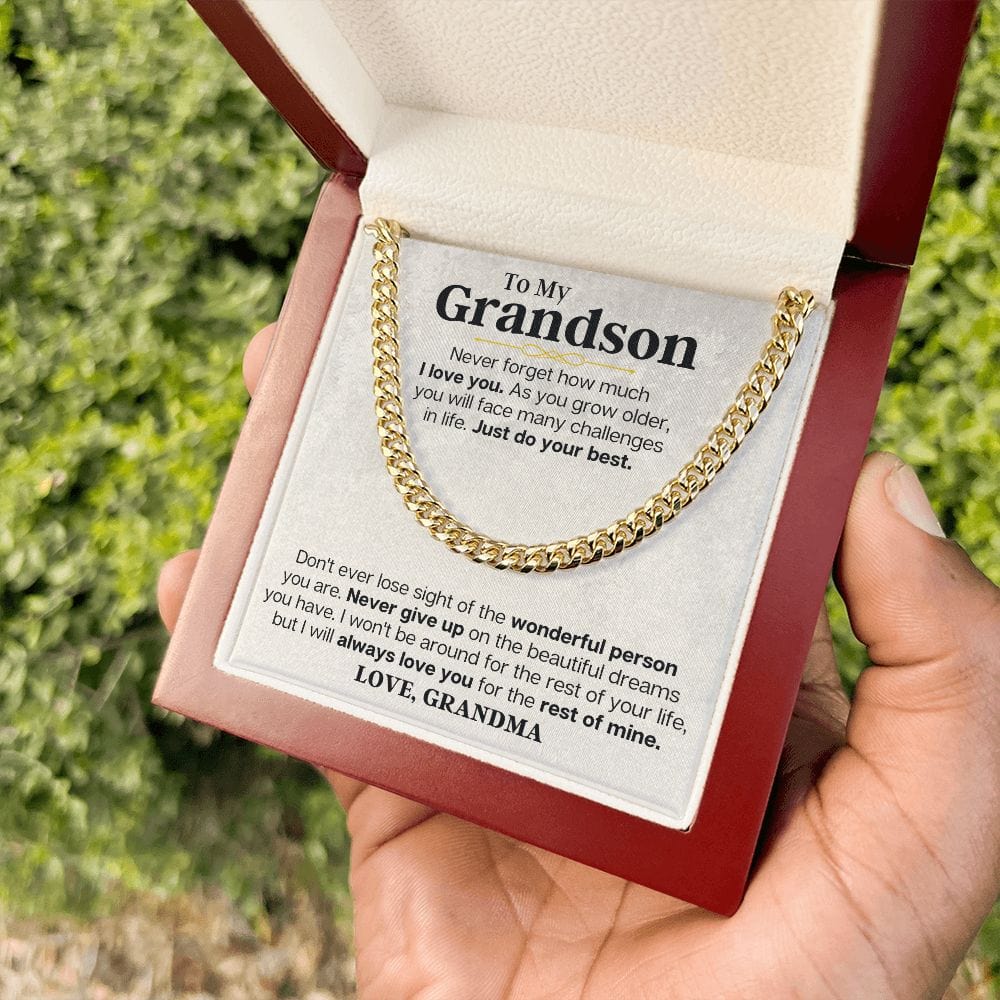 Jewelry To My Grandson - Big Dreams - Personalized Gift Set - SS223