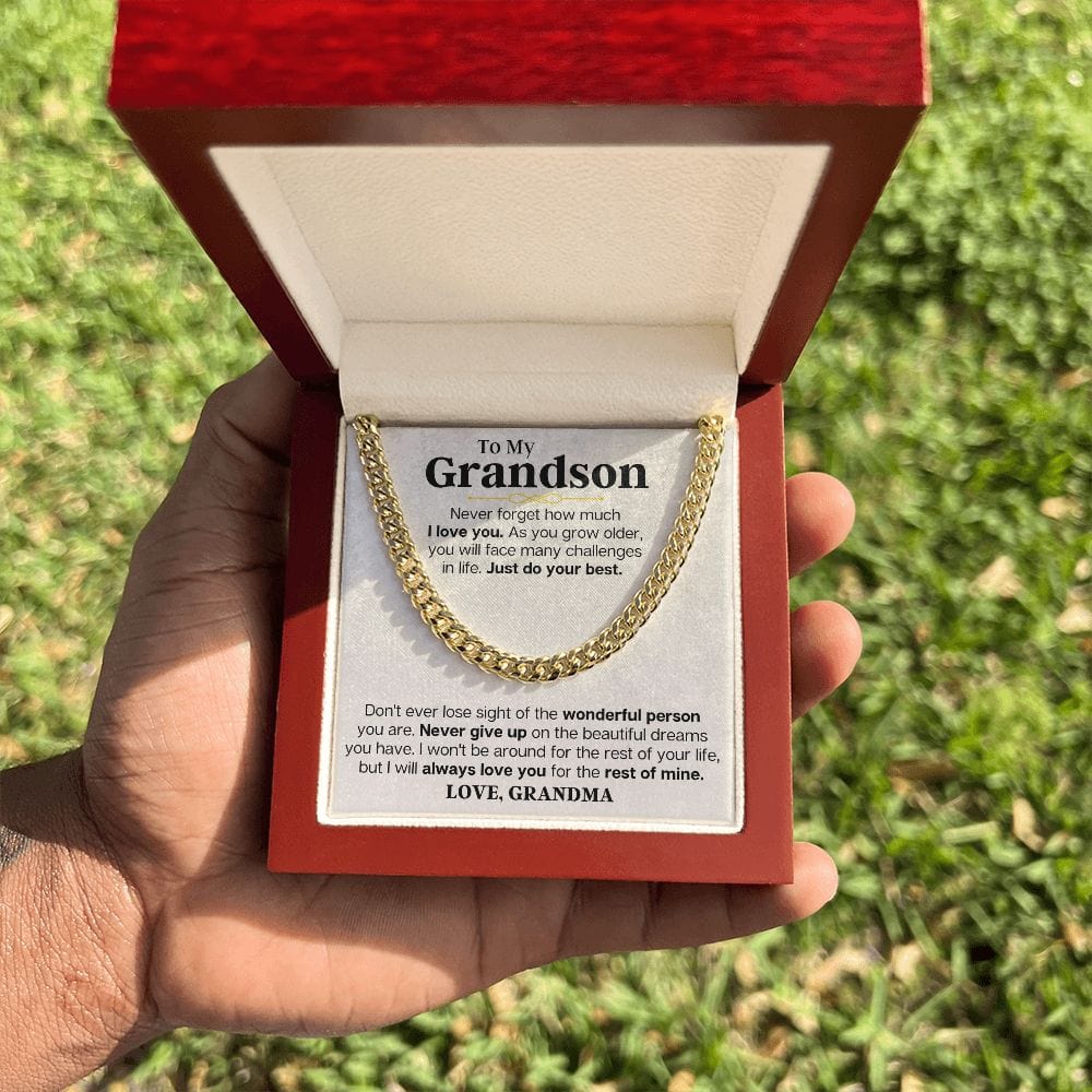 Jewelry To My Grandson - Big Dreams - Personalized Gift Set - SS223