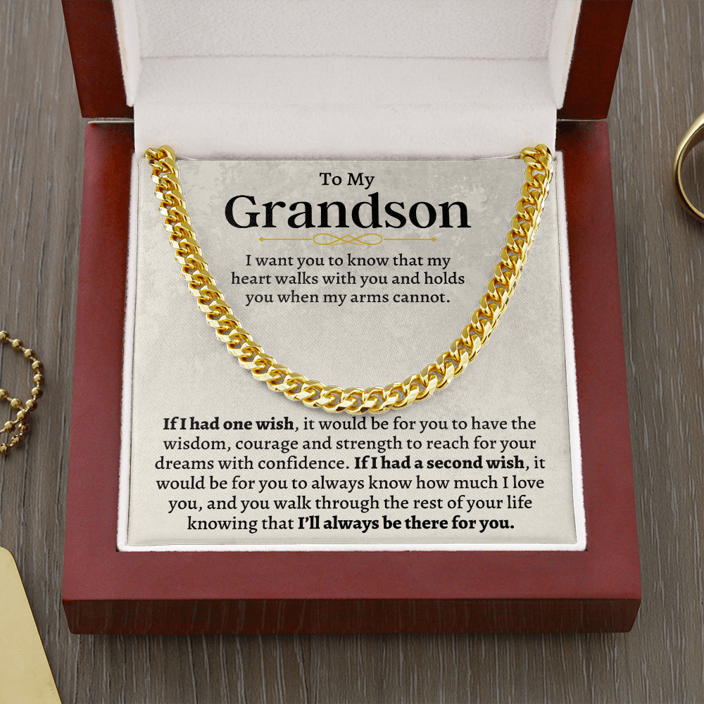 Jewelry To My Grandson - Cuban Link Chain Gift Set - SS160
