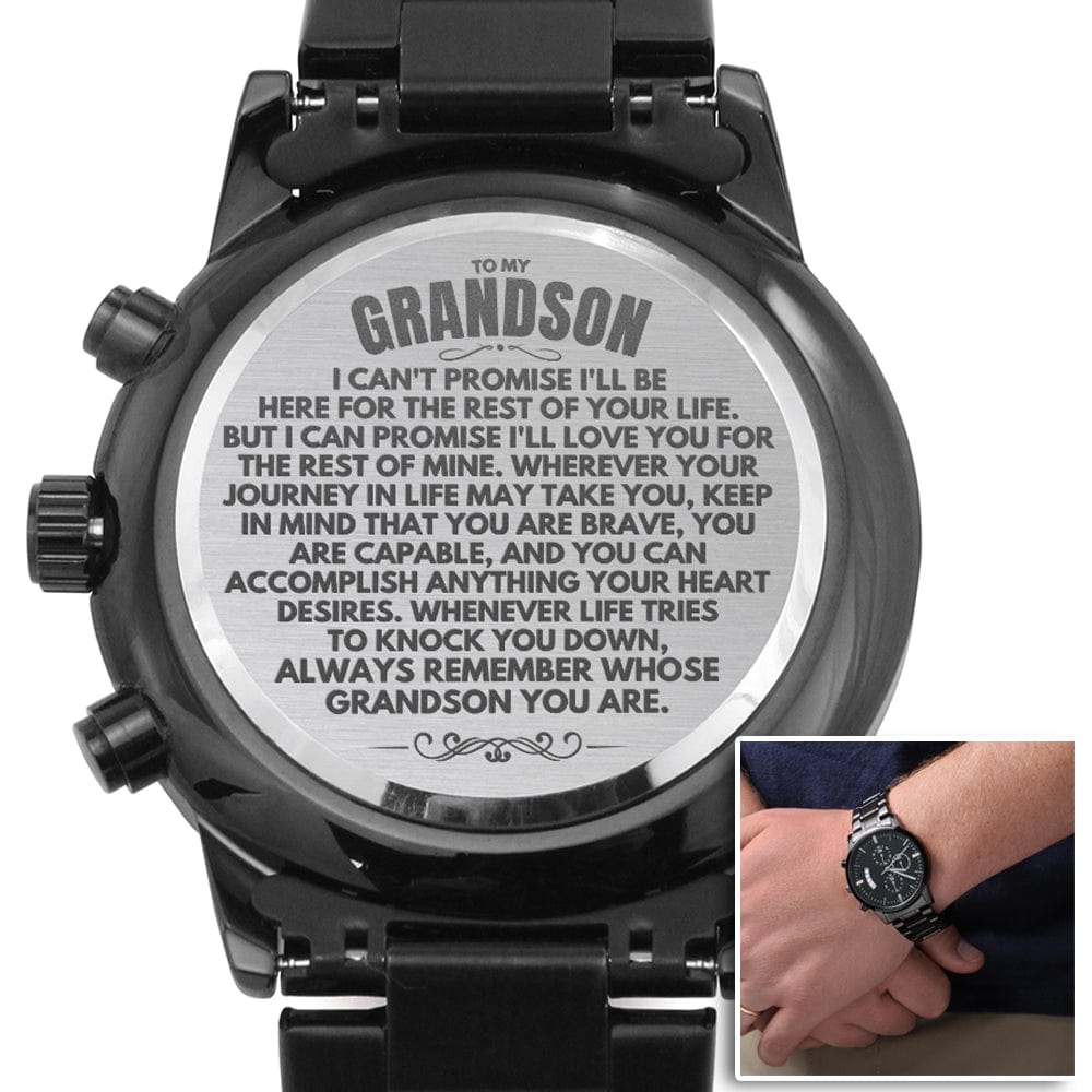 Jewelry To My Grandson - Engraved Chronograph Watch - SS95