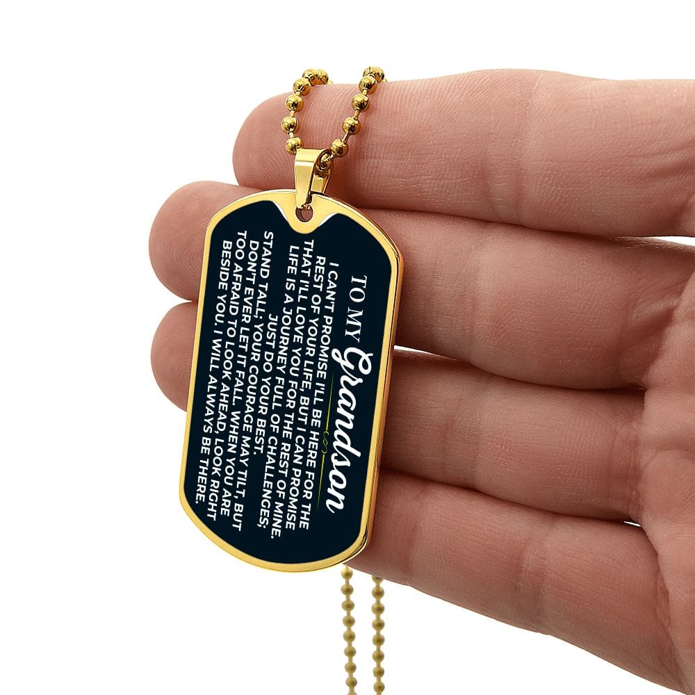 Jewelry To My Grandson - Love Tag - SS426GS-DT