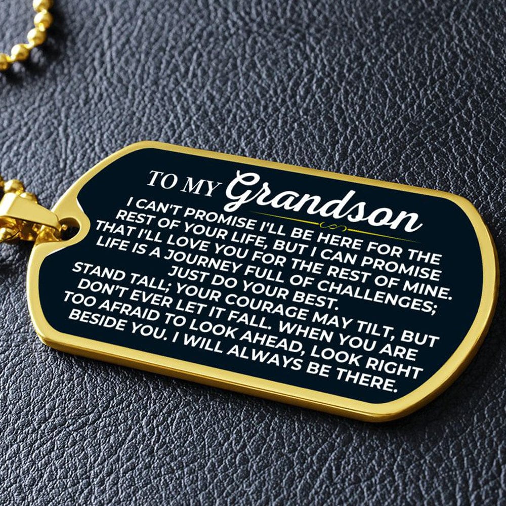 Jewelry To My Grandson - Love Tag - SS426GS-DT