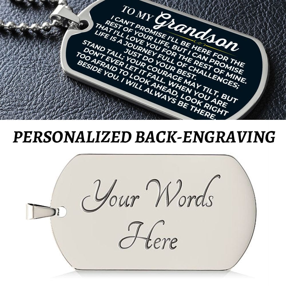 Jewelry To My Grandson - Love Tag - SS426GS-DT