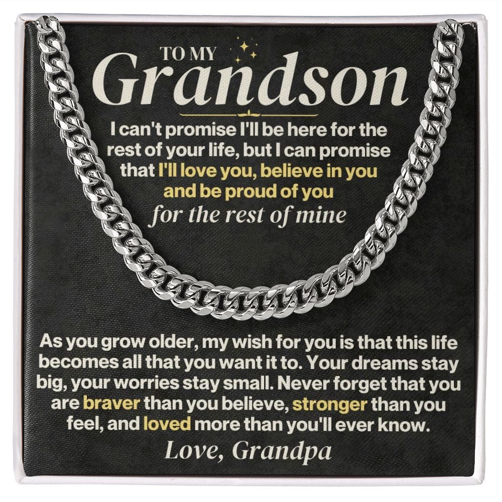Jewelry To My Grandson - Personalized - Rest Of Mine - Gift Set - SS330