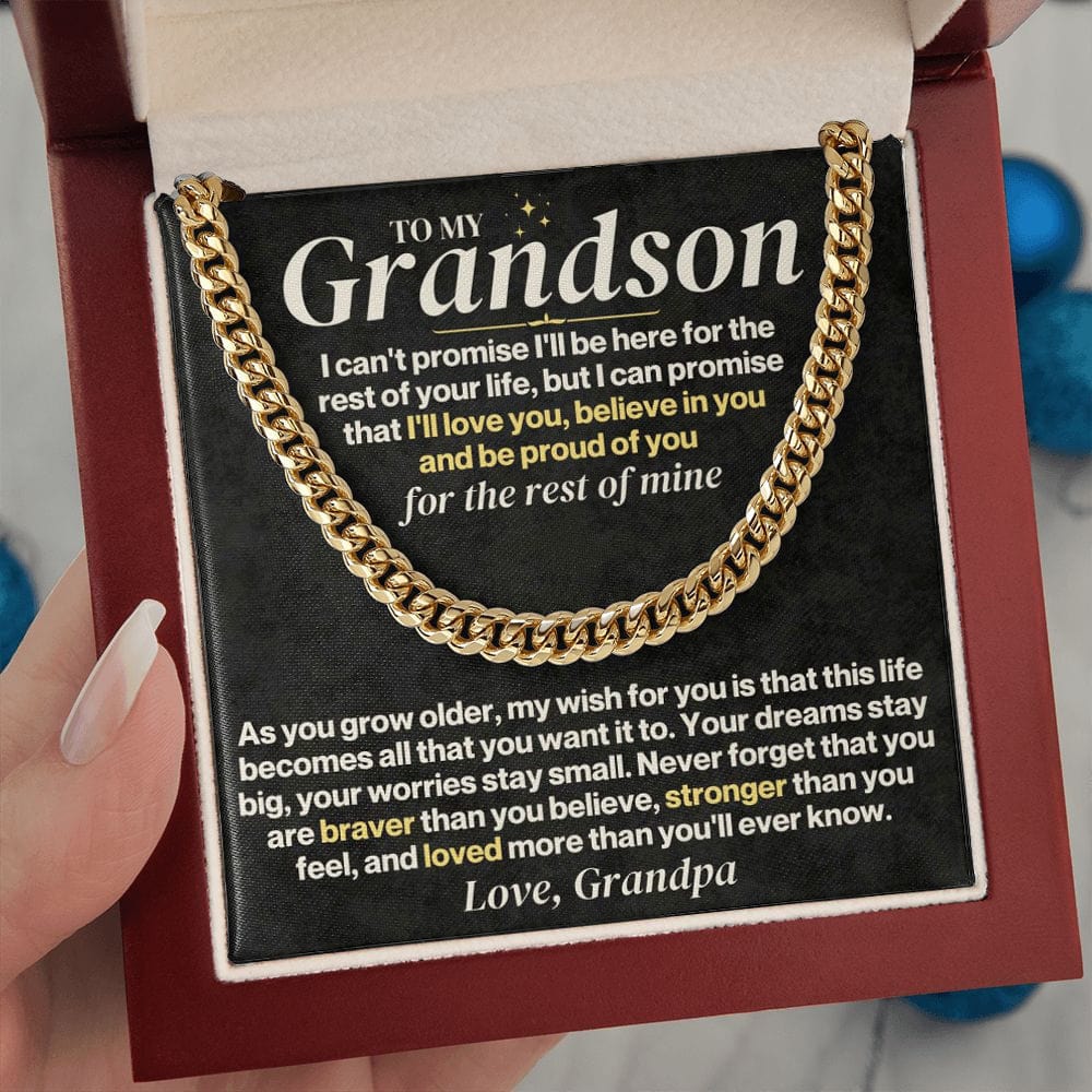 Jewelry To My Grandson - Personalized - Rest Of Mine - Gift Set - SS330