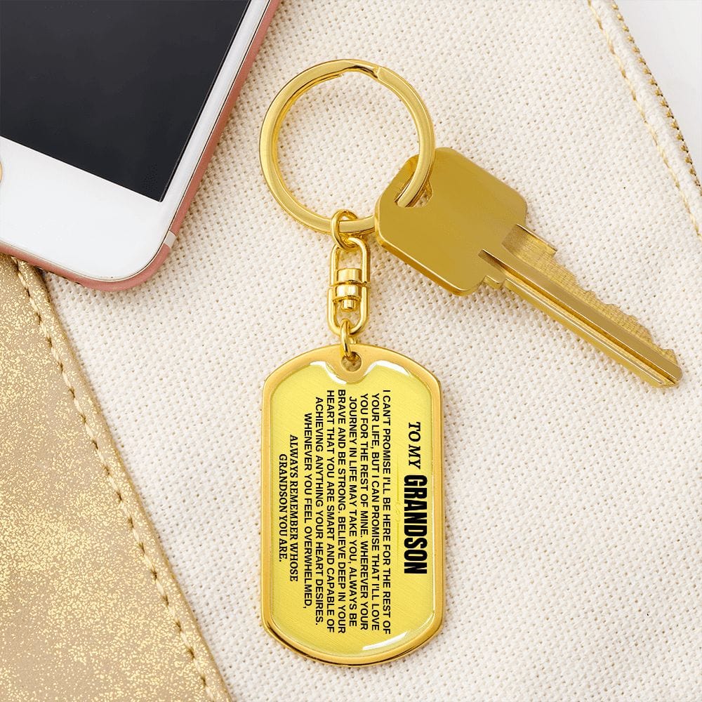 Jewelry To My Grandson | Remember Whose Grandson You Are| Personalized Keychain - SS293V2