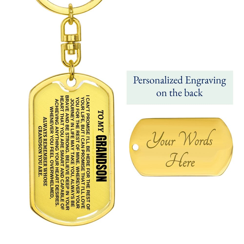 Jewelry To My Grandson | Remember Whose Grandson You Are| Personalized Keychain - SS293V2