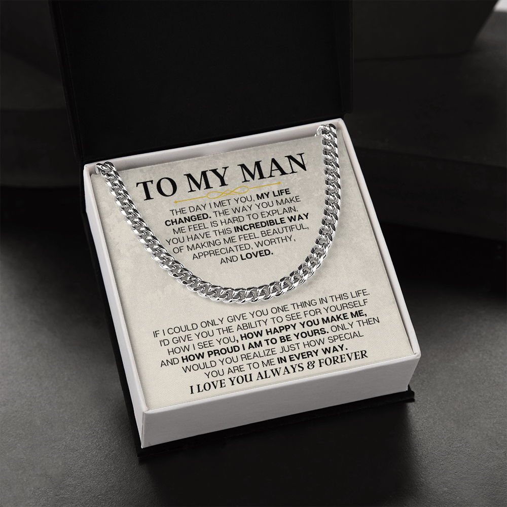 Jewelry To My Man - Cuban Link - Special Gift Set - SS166V2