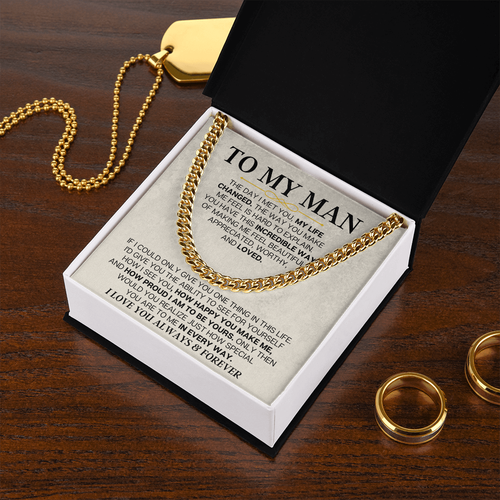 Jewelry To My Man - Cuban Link - Special Gift Set - SS166V2