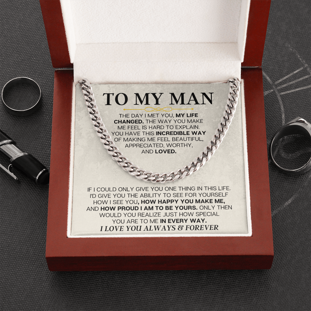 Jewelry To My Man - Cuban Link - Special Gift Set - SS166V2