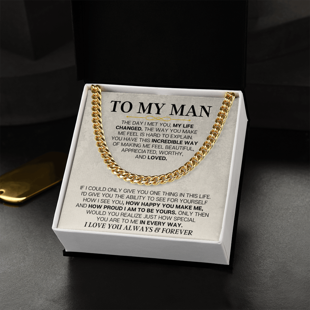 Jewelry To My Man - Cuban Link - Special Gift Set - SS166V2