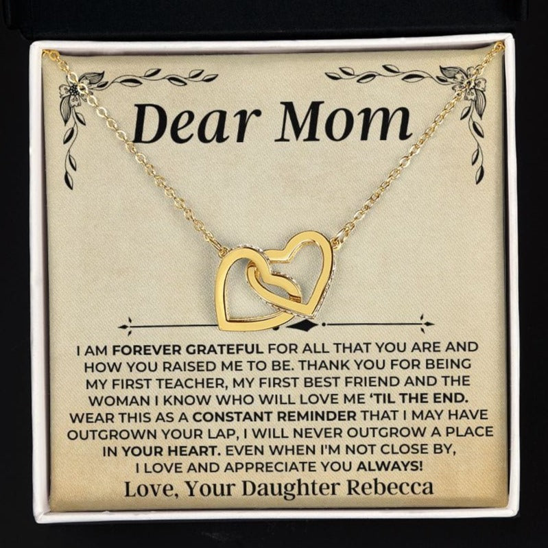 Jewelry To My Mom - From Daughter - Forever Linked Hearts Gift Set - SS404V2