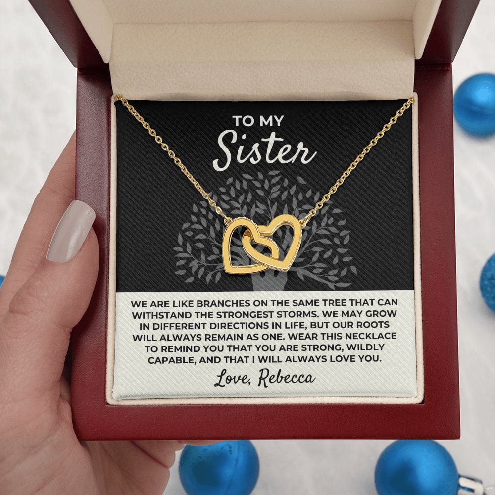 Jewelry To My Sister - Interlocked Hearts Gift Set - SS389