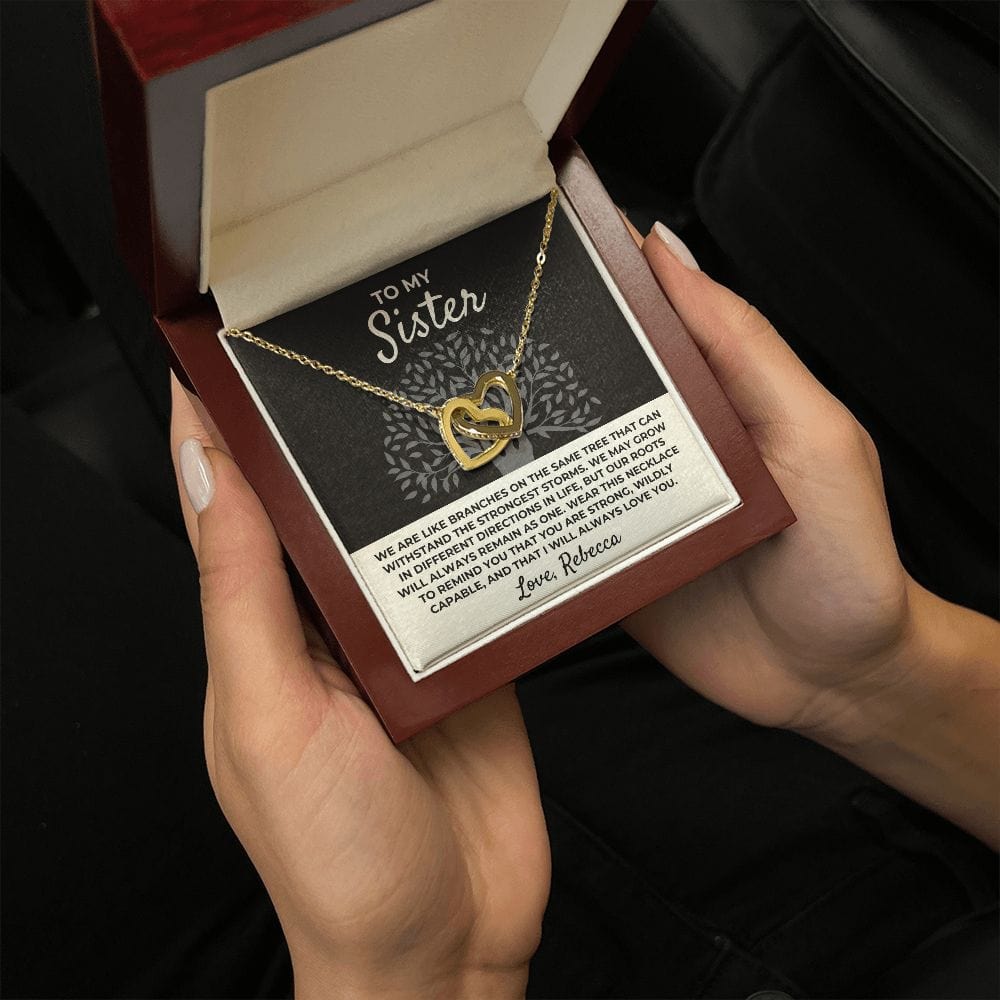 Jewelry To My Sister - Interlocked Hearts Gift Set - SS389