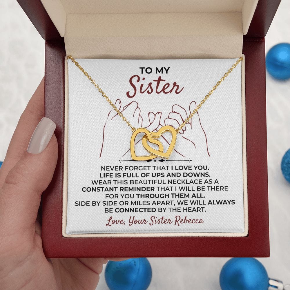 Jewelry To My Sister - Interlocked Hearts Gift Set - SS399