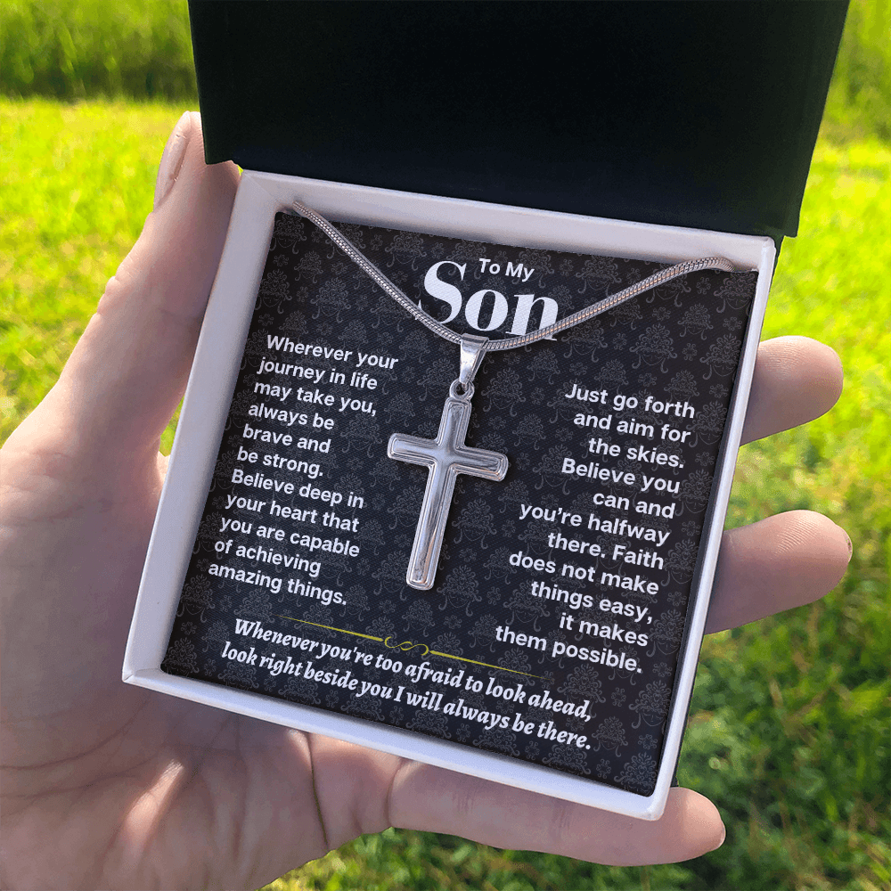 Jewelry To My Son - Artisan-Crafted Cross - Gift Set - SS178S