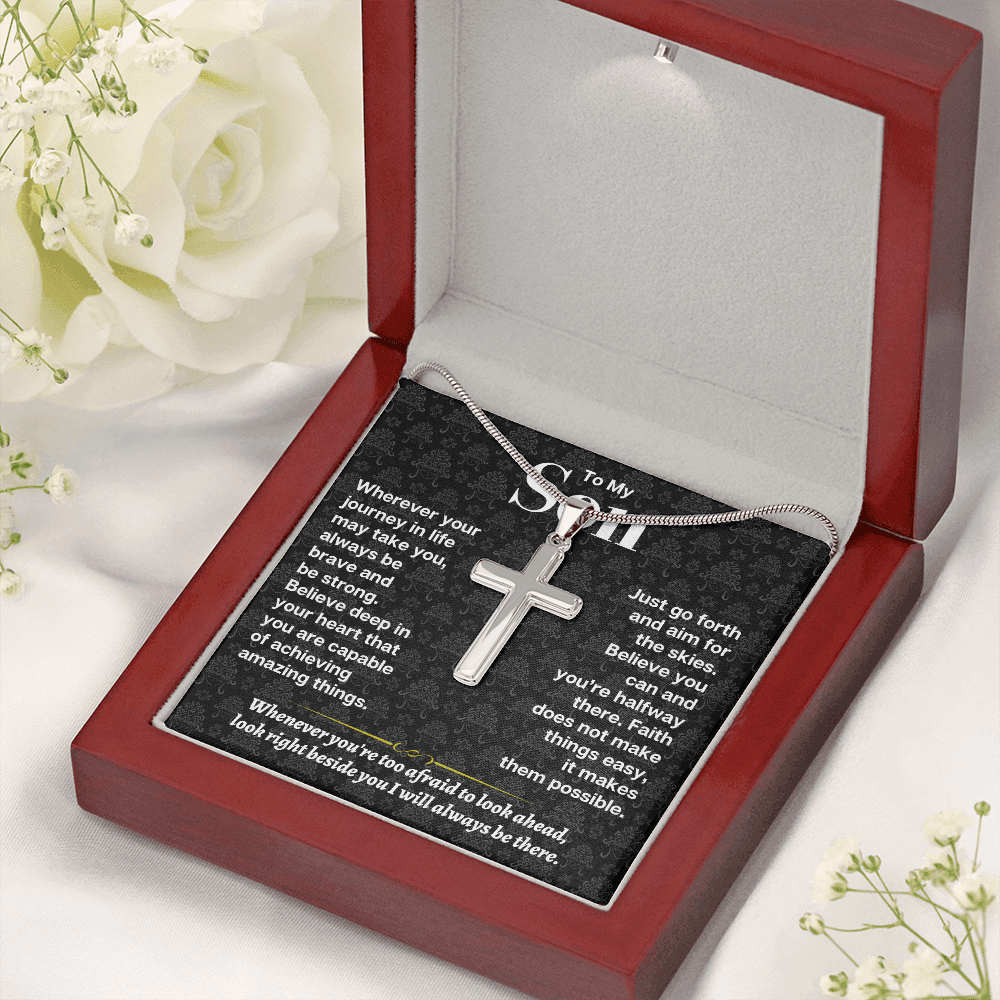 Jewelry To My Son - Artisan-Crafted Cross - Gift Set - SS178S