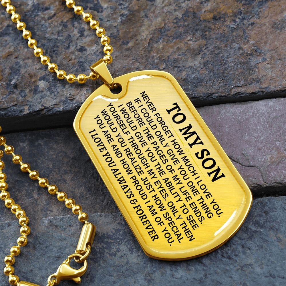 Jewelry To My Son - Beautiful Love Tag - SS297