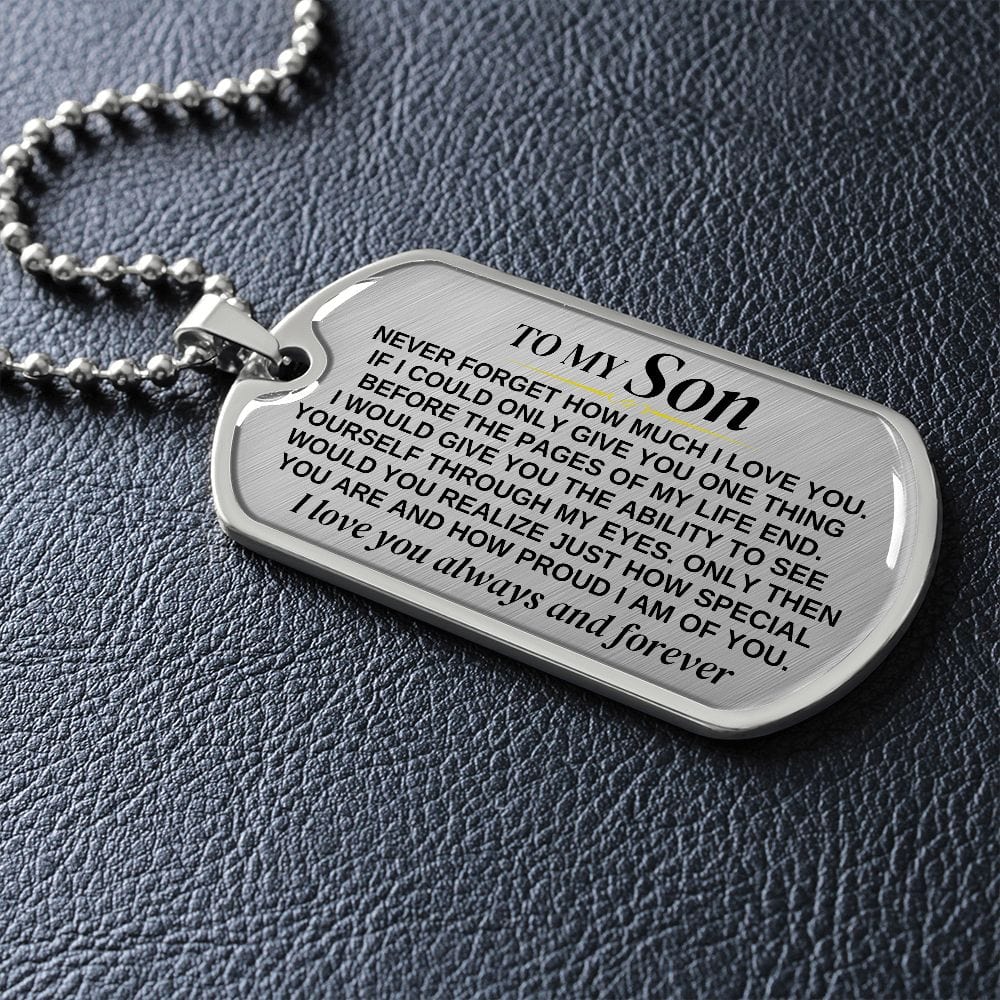 Jewelry To My Son - Beautiful Love Tag - SS297V2